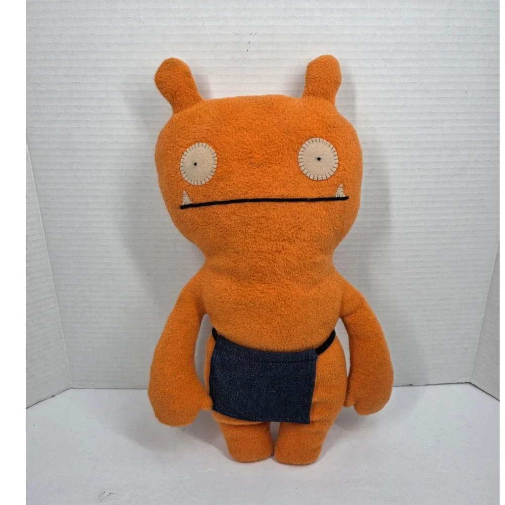 Wage Orange Uglydoll OX Plush Toy Denim Apron Big Head Soft Stuffed Kid Toy